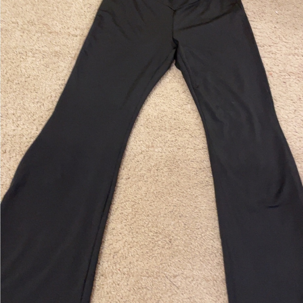 Women's Black Bell Bottom Leggings